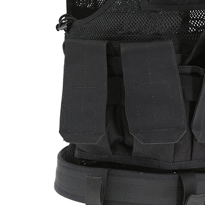 पिस्टल होल्स्टर M4/M16 मैग पाउच के साथ मेश टैक्टिकल वेस्ट