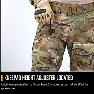 सामरिक पैंट आर्मी ग्रीन Kneepad स्थिति समायोज्य